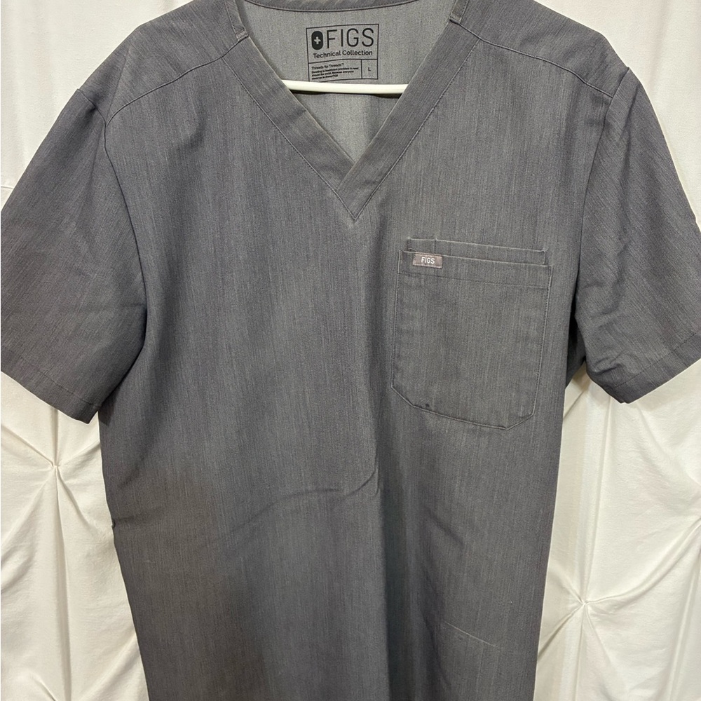 Lot of 2. Figs Men's Charcoal Scrubs- pants and shirt set